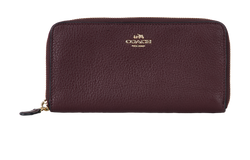Coach Zip Around Wallet, Leather, Burgundy, MIP, 2*